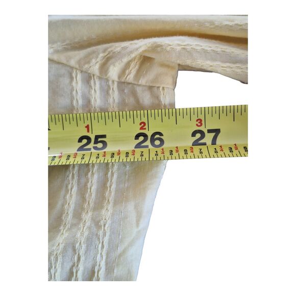 Vintage Faded Glory Stretch Shirt Pearl Snap Butter Yellow Cotton Blend 22W 24W - Picture 7 of 15